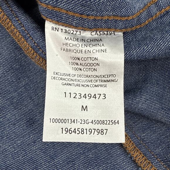 STAUD + WRANGLER The Western Shirt in Dark Rinse M - Picture 6 of 10